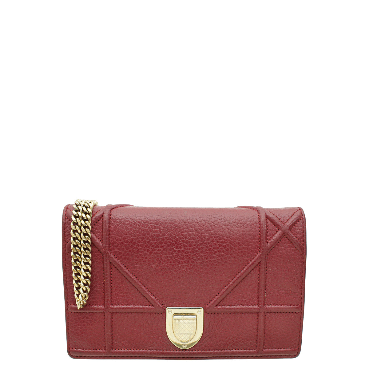 Dior Shoulder Bag Christian Marrom ama Wallet On Chain