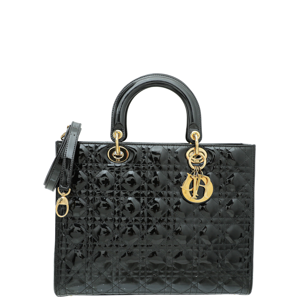 Dior Handbag Christian Lady Bag Black Large Shoulder Bag