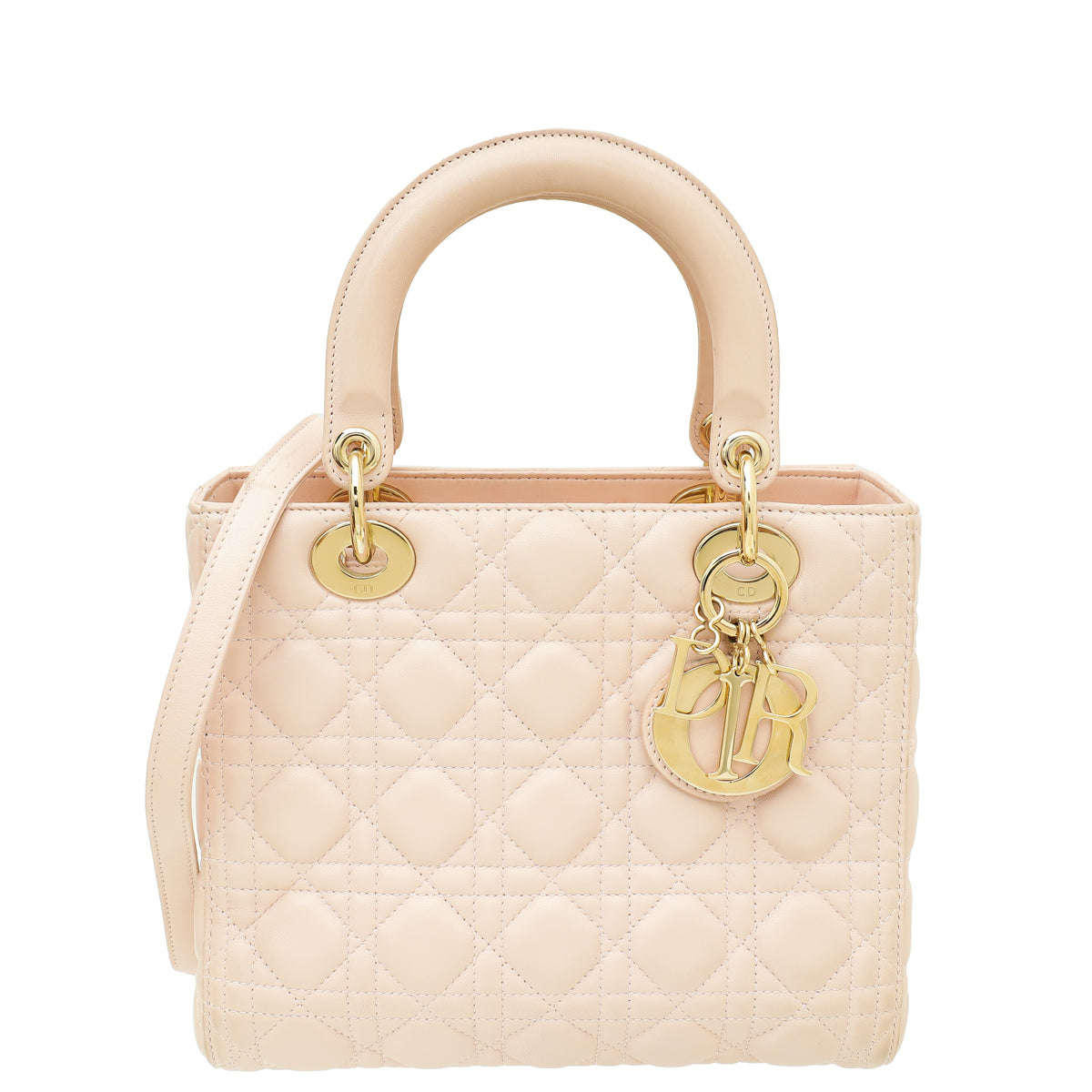 Dior Handbag Christian Light Lady Bag Pink Medium Shoulder Bag