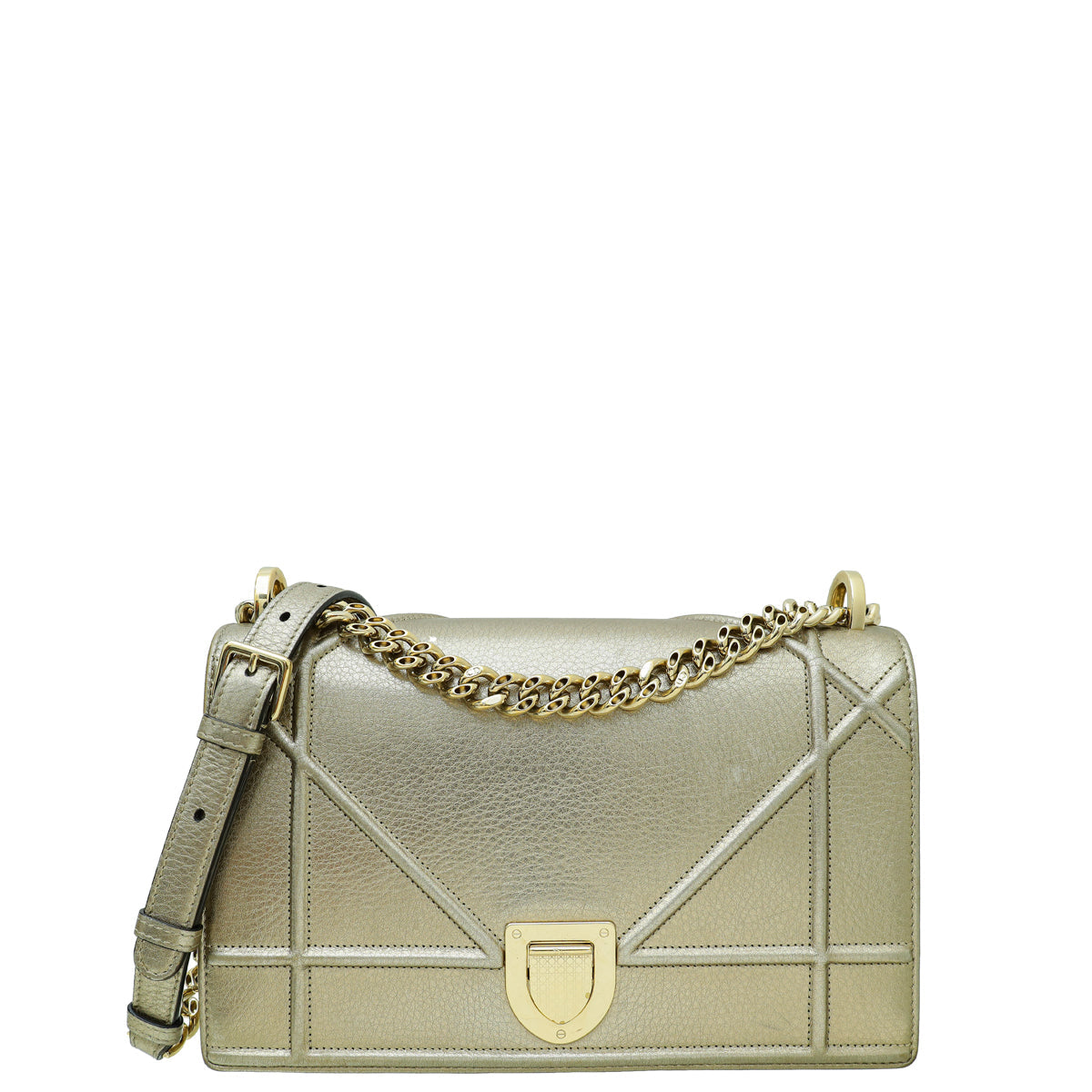 Dior Handbag Christian Metallic Champagne ama Bag 2 Medium Shoulder Bag