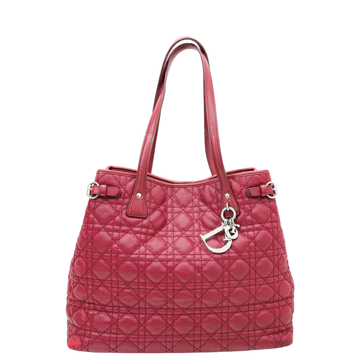 Dior Handbag Christian Panarea Tote Bag Nylon Red Shoulder Bag