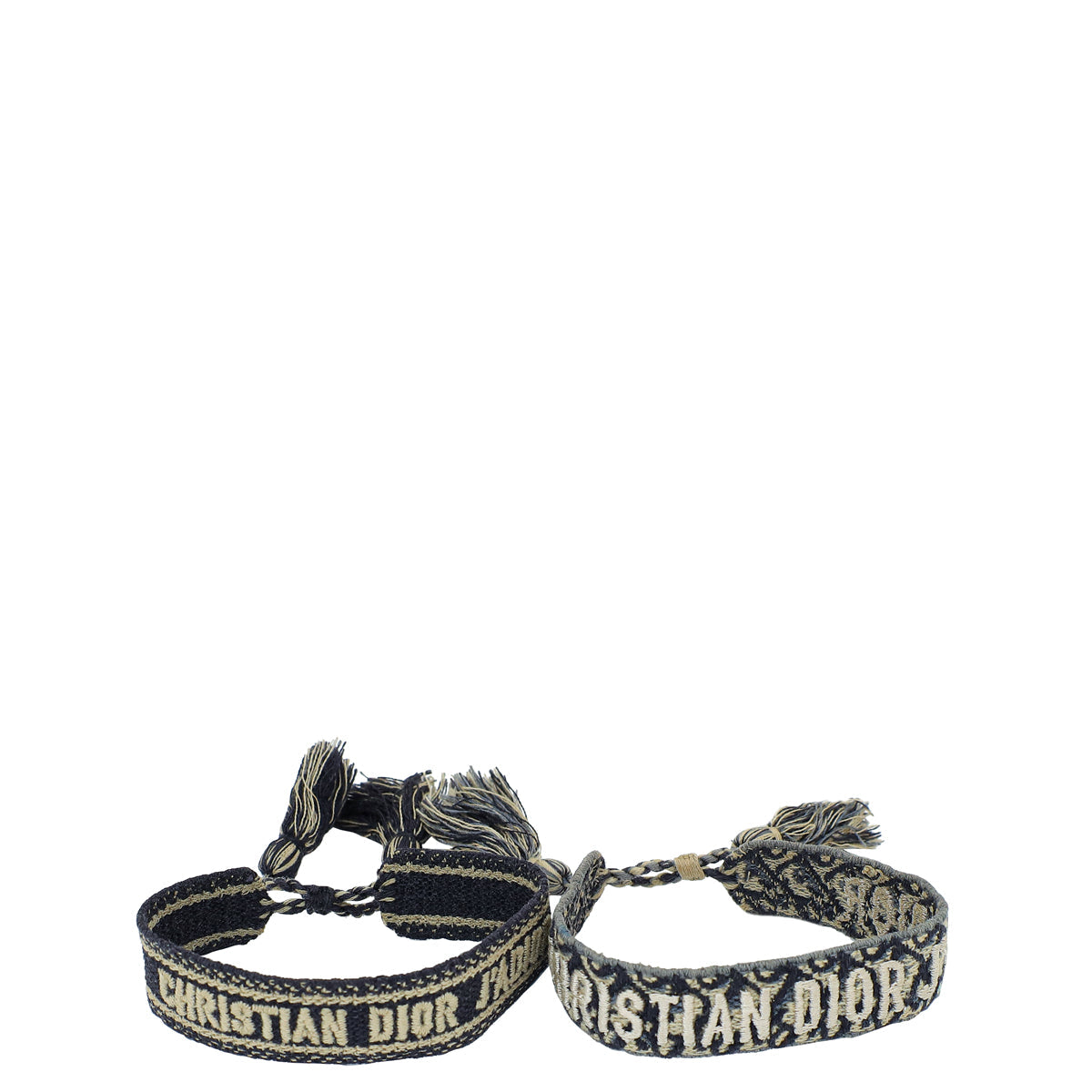 Dior Jewelry Christian J'a Oblique Bracelet Set Blue Navy