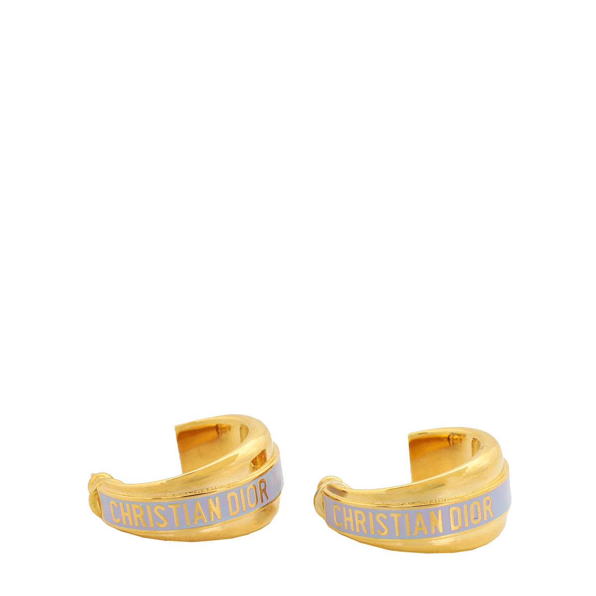 Dior Jewelry Christian Code Earring Gold