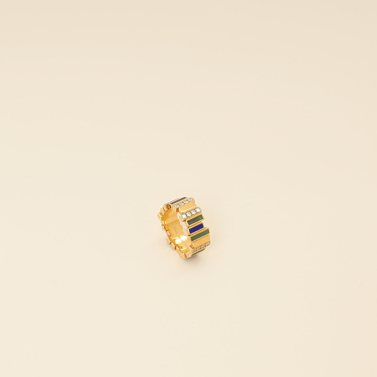 Dior Jewelry Christian 18K Gem Limited Edition Diamond Ring Gold Yellow