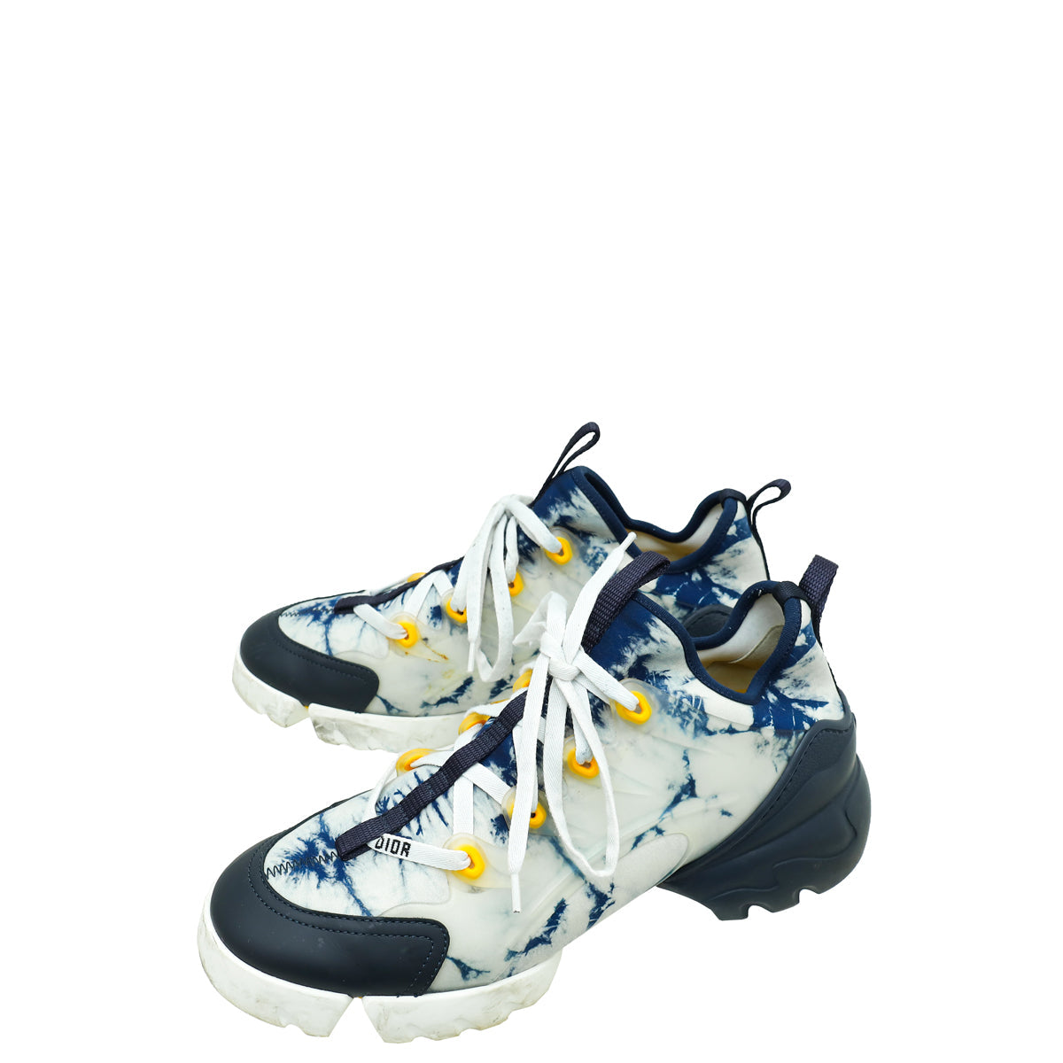 Dior Shoe Christian Printed Technical D-Connect Sneaker 39.5 Blue Navy Shoes