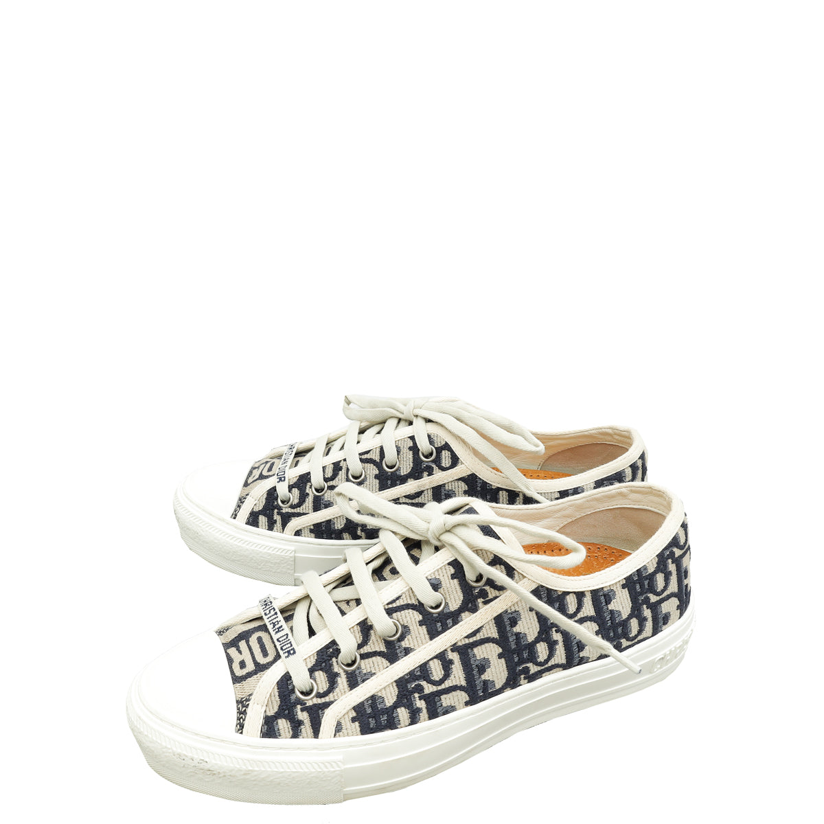 Dior Shoe Christian Oblique Walk N' Low Top Sneaker Blue Navy Shoes