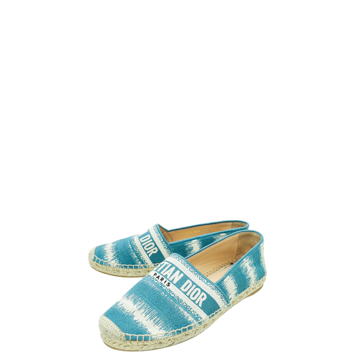 Dior Shoe Christian Light D-Stripes Granville Espadrille 40 Blue Shoes