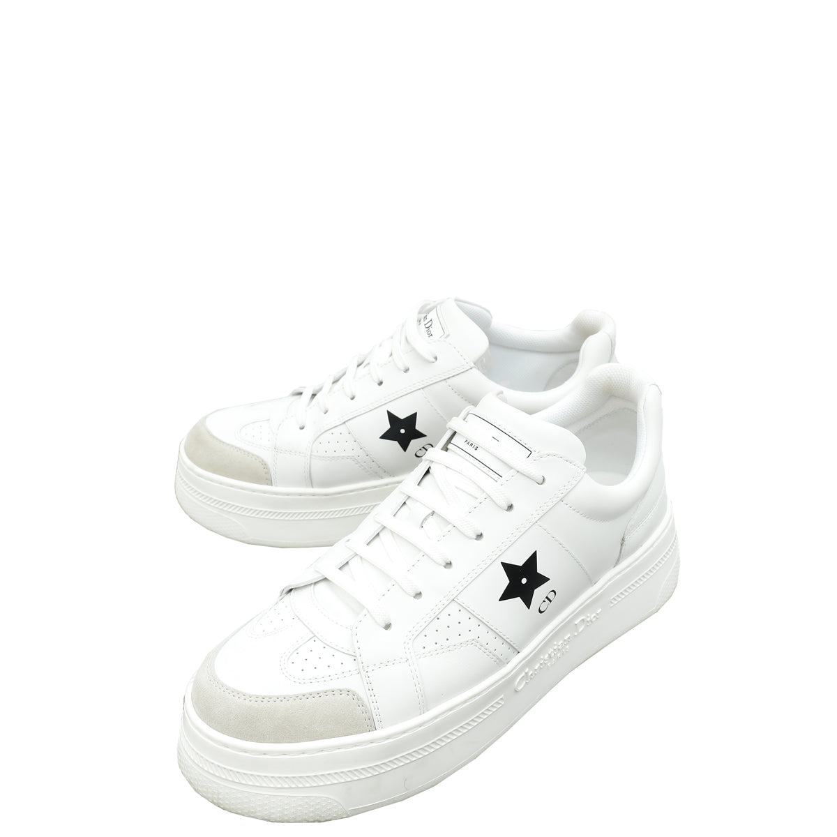 Dior Shoe Christian Star Platform Sneaker 42 White Shoes
