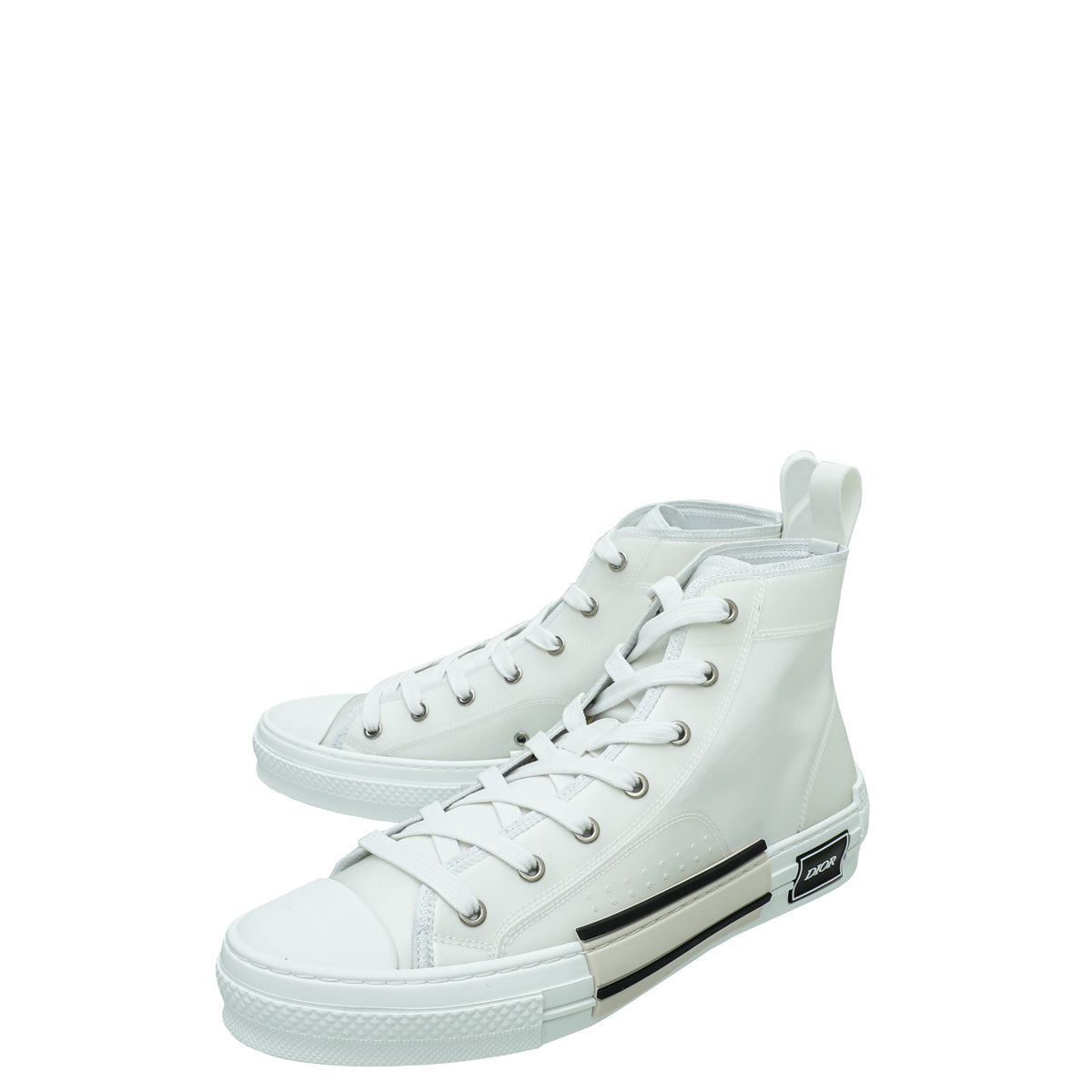 Dior Shoe Christian B23 High Top Sneakers 42 Canvas White Shoes
