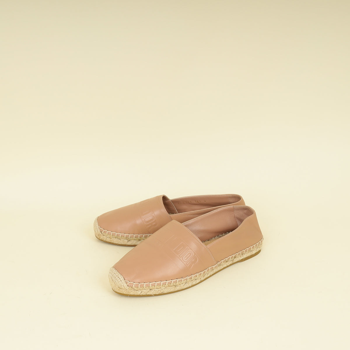 Dior Shoe Christian Nude Granville Espadrille 36.5 Lambskin Shoes