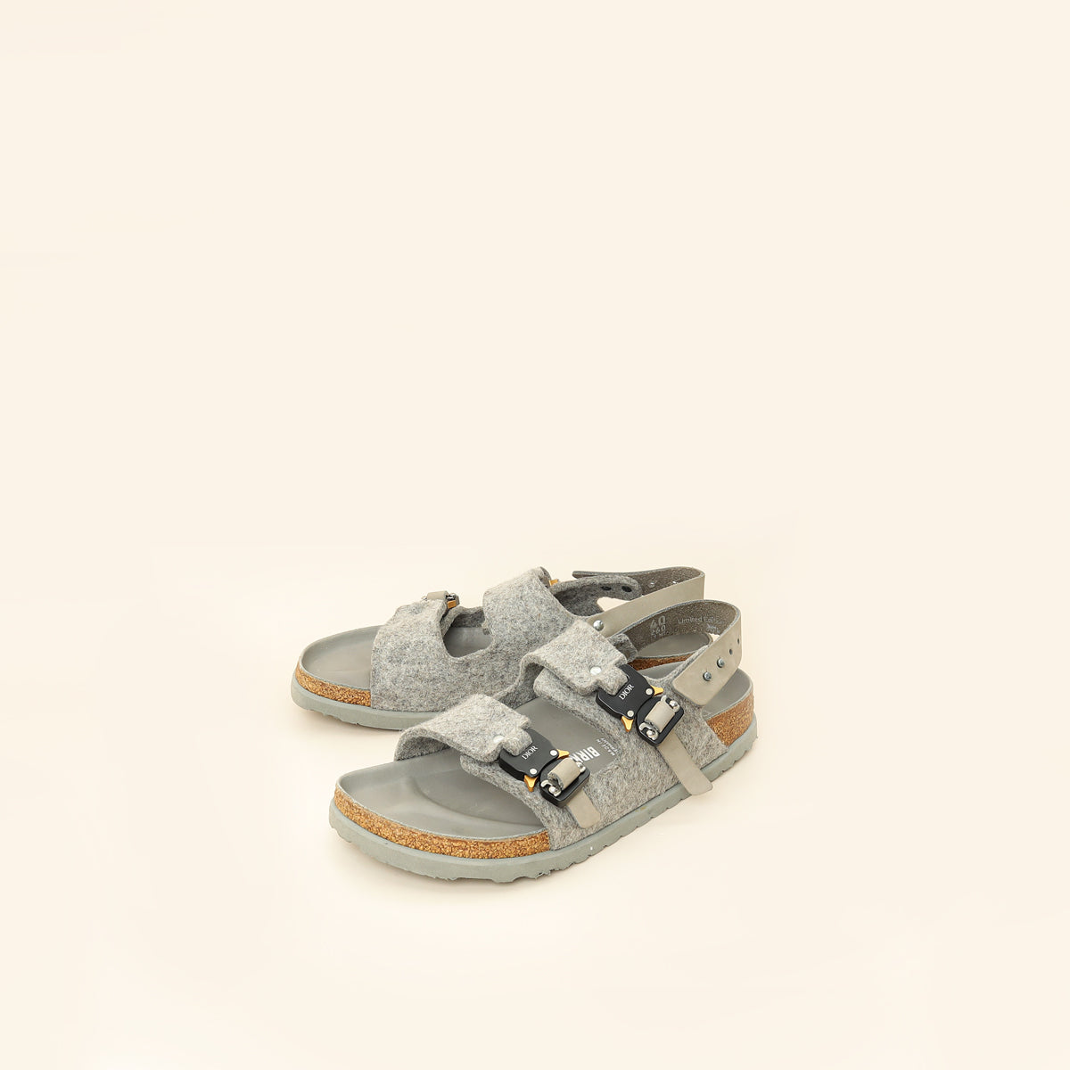 Dior Shoe Christian x Birkenstock Milano Sandal 40 Gray Shoes
