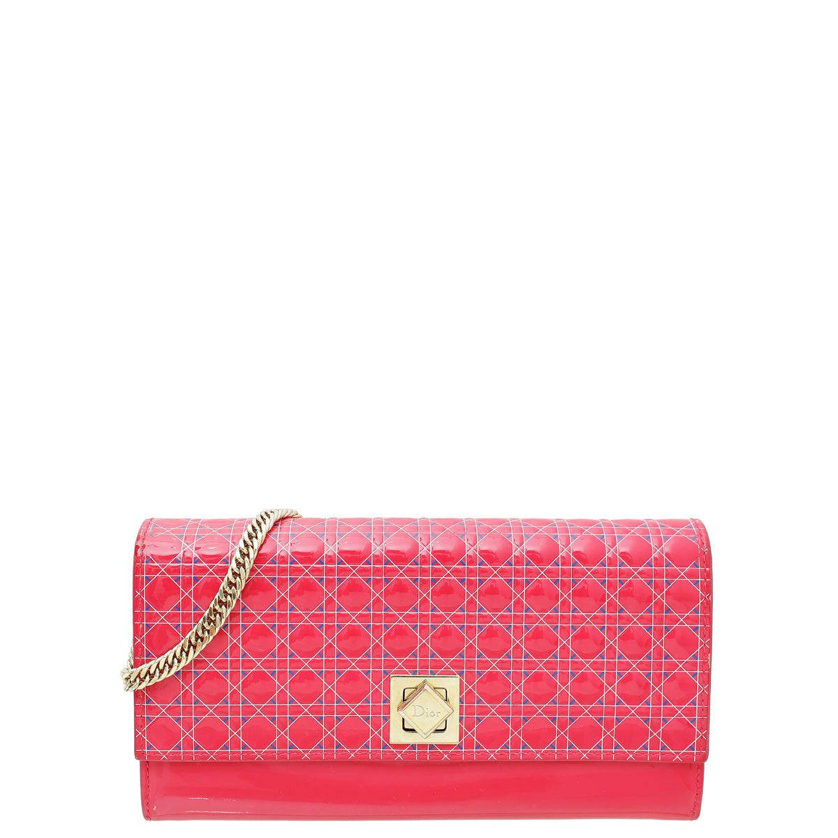 Dior Handbag Christian Cannage Turn Me Croisiere Wallet On Pink Chain