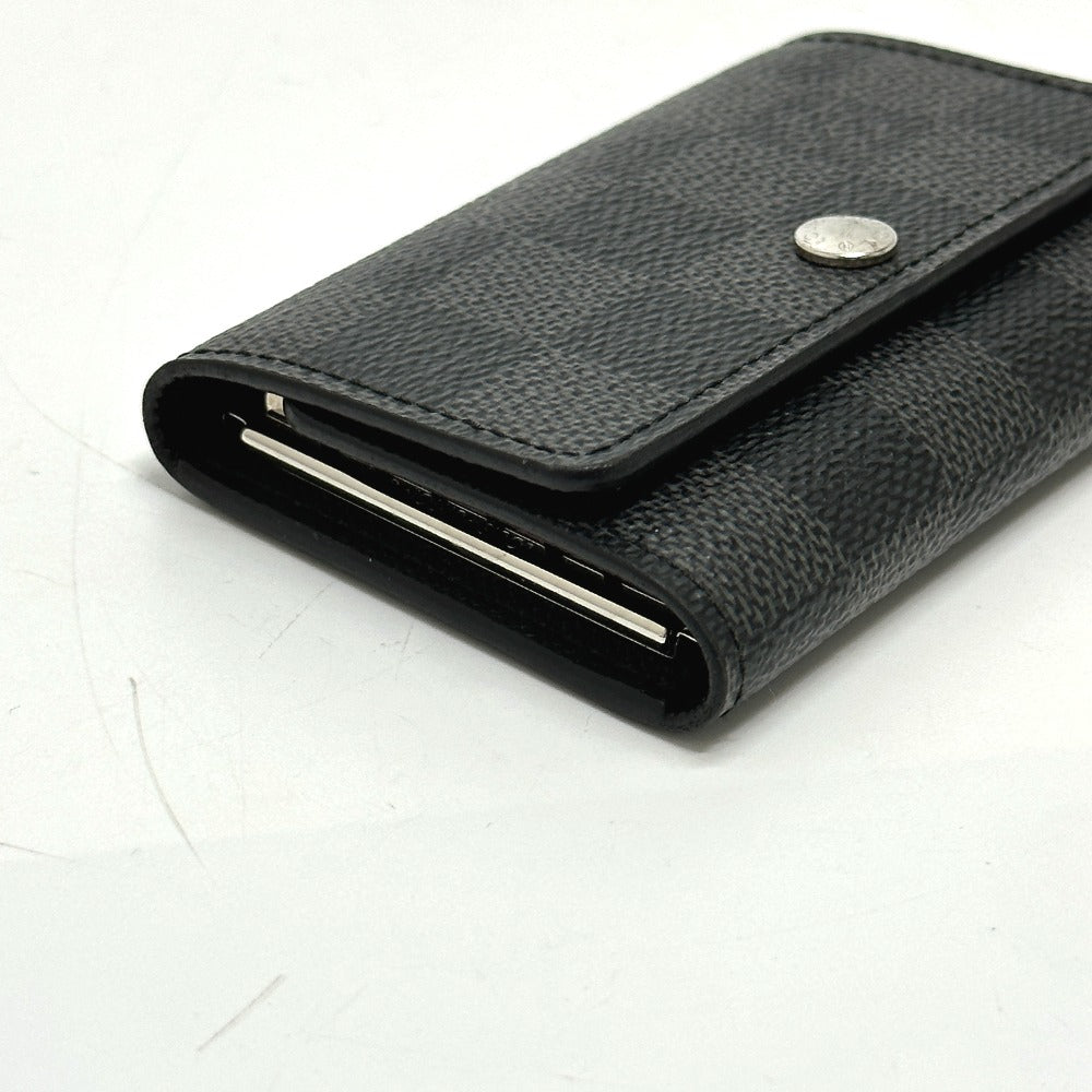 Louis Vuitton Key holder N62662 Damier Canvas Black Key Chain E 1