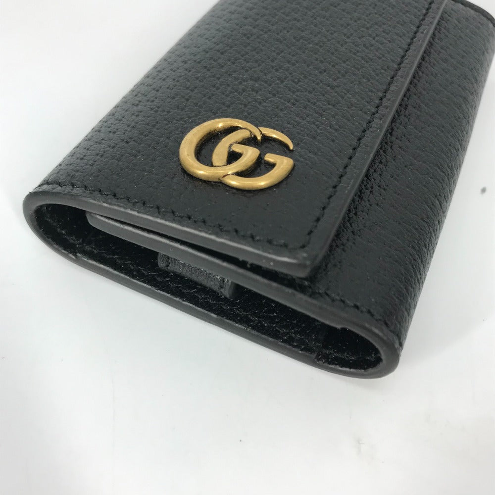Gucci Key holder GG Marmont Leather Black Key Chain