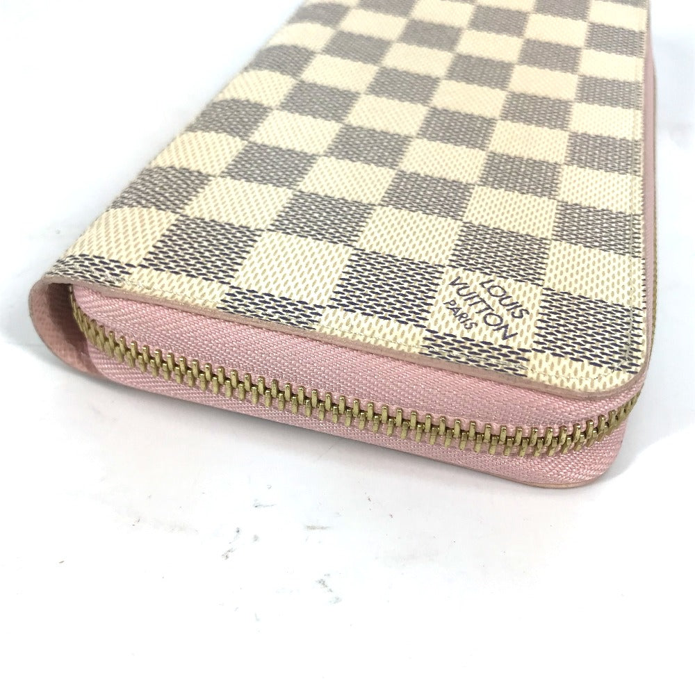 Louis Vuitton Long Purse N63503 Damier Azur Canvas White Wallet Case