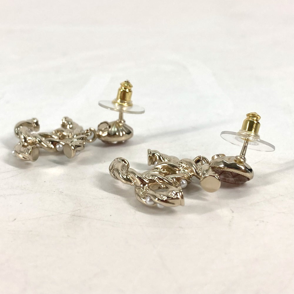 Chanel Pierce ABB511 ux Pearl Gold Jewelry