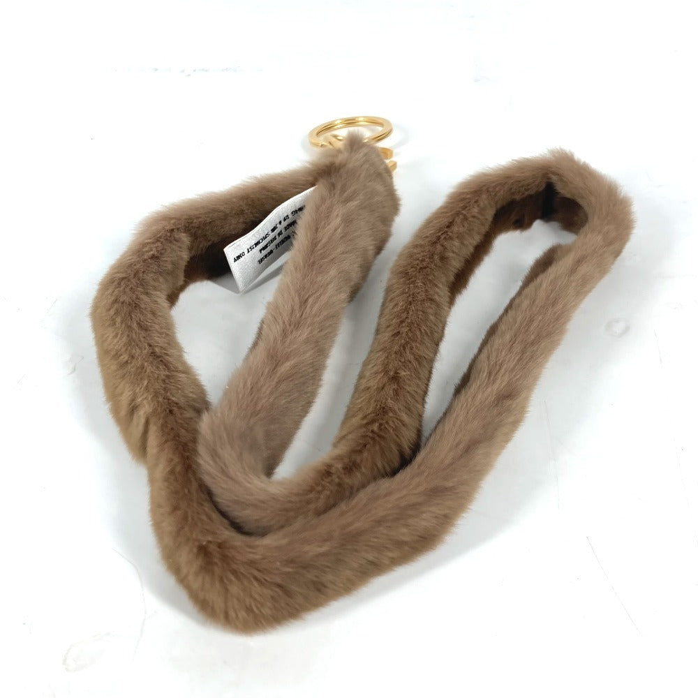 Chanel Wiesel fur CC COCO Mark Fur Brown Handbag