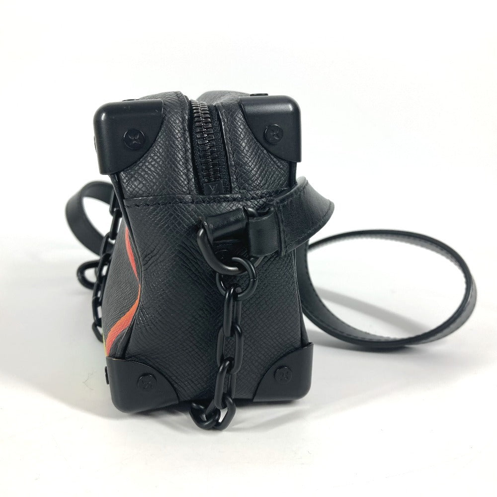 Louis Vuitton M30351 Taiga rainbow soft Leather Black Mini Shoulder Bag