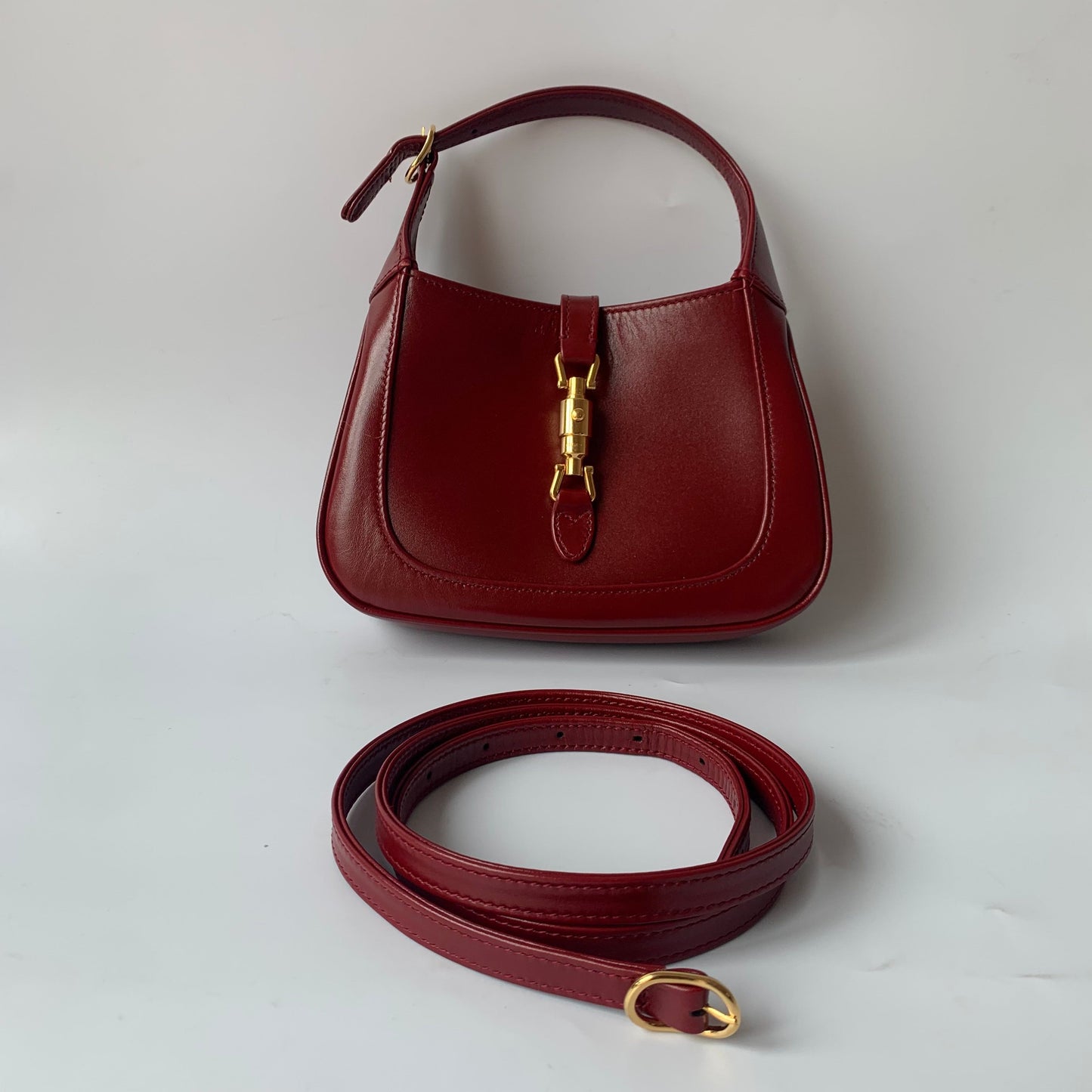 Gucci Jackie Burgundy Bag Leather Mini Travel Bag