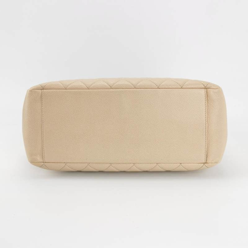 Chanel GST Grand Shopping Caviar Beige PM Leather Tote Bag Leather Pm