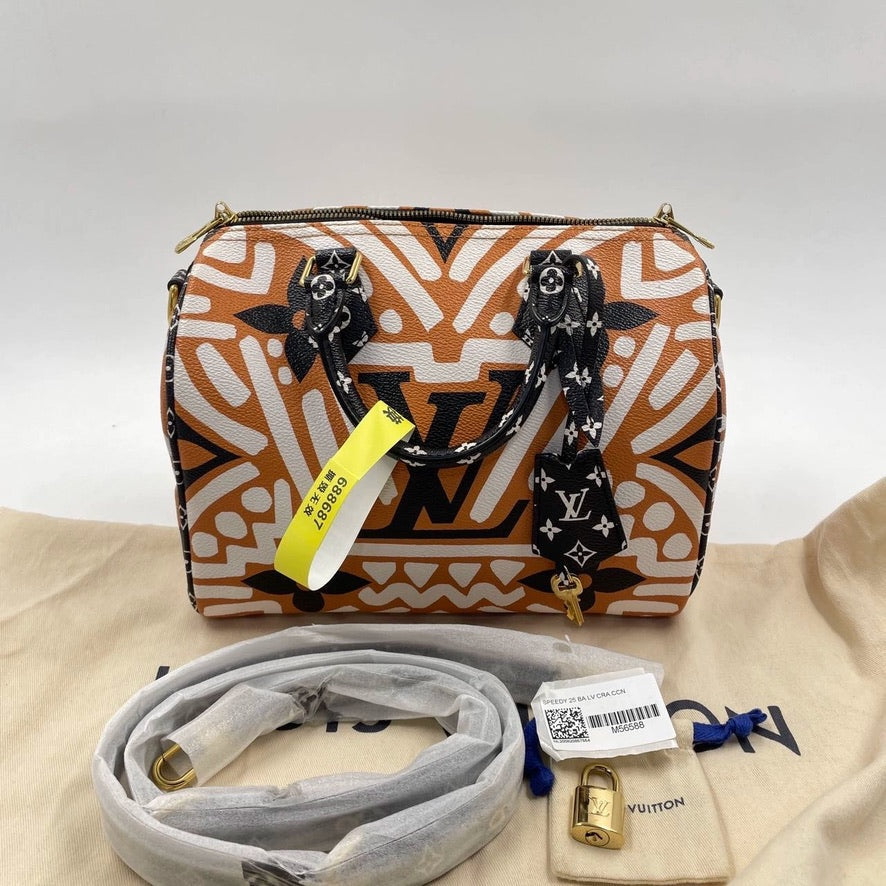 Louis Vuitton Giant Crafty Speedy 25 Monogram Handbag
