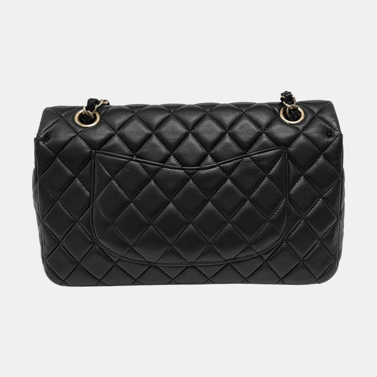 Chanel Valentine's Heart Charm Flap Lambskin Hardware Black Gold Leather Key Chain