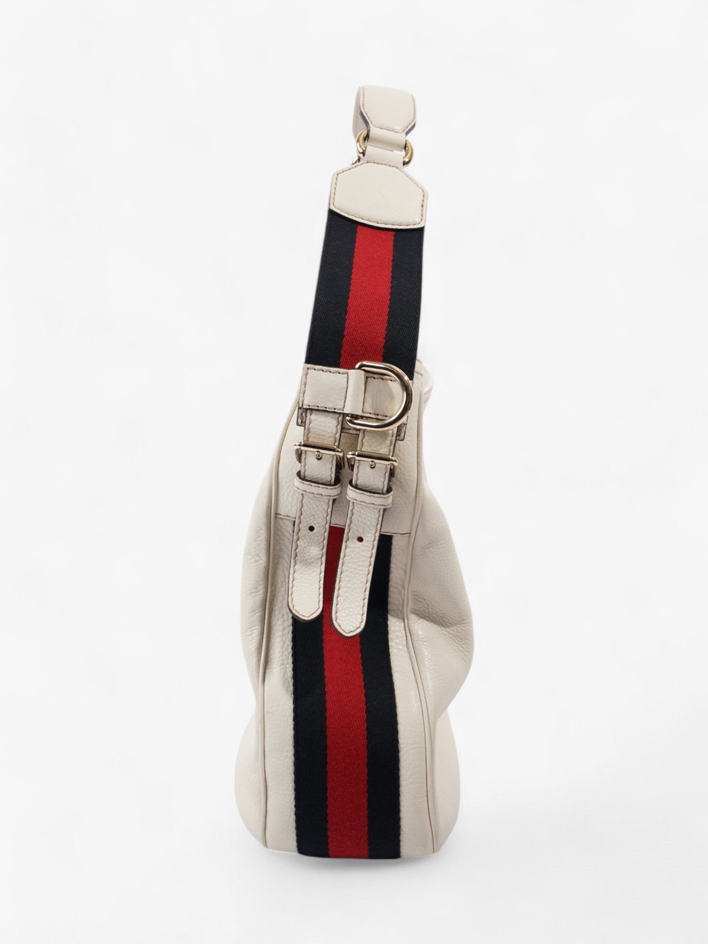 Gucci Heritage Hobo Navy Red Leather White Shoulder Bag