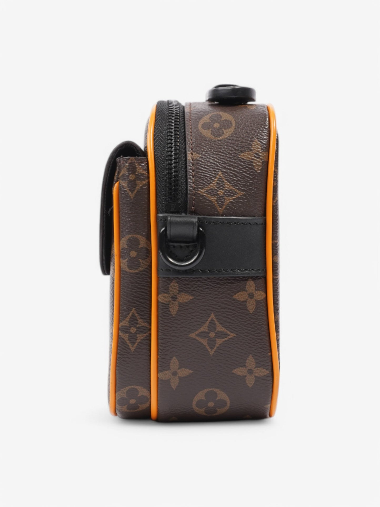 Louis Vuitton S Messenger Coated Monogram Black Orange Lock Canvas Apparel