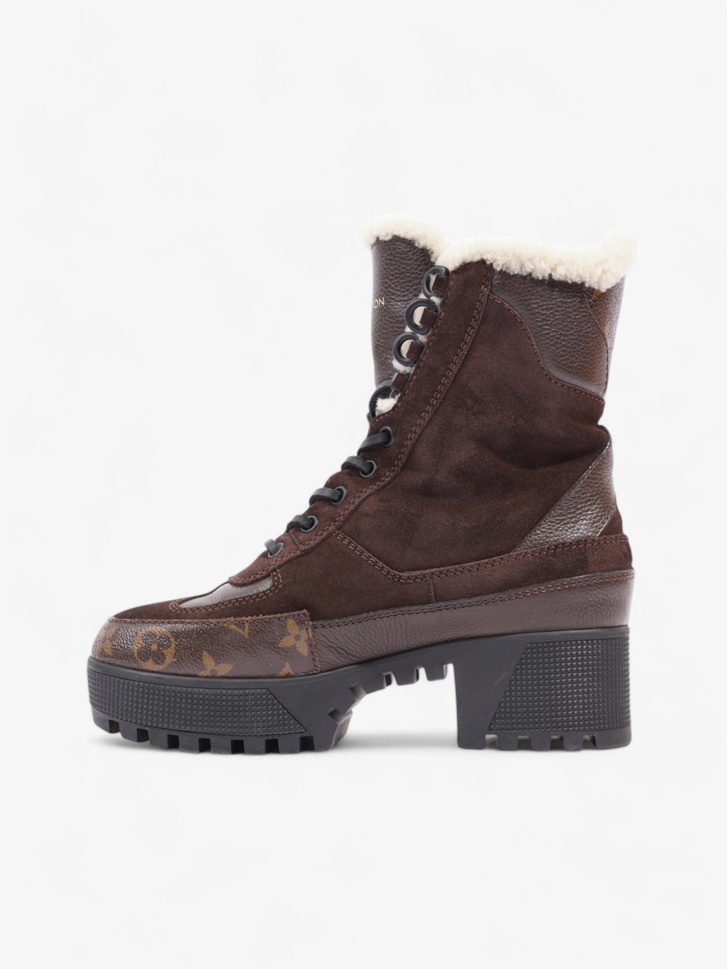Louis Vuitton Laureate Platform Desert Boot EU Suede Brown Shoes
