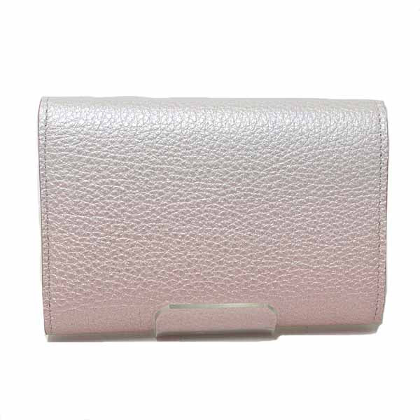 Louis Vuitton Tri-fold M83686 Grain Shaded Portefeuille Leather Calfskin Pink Wallet Case