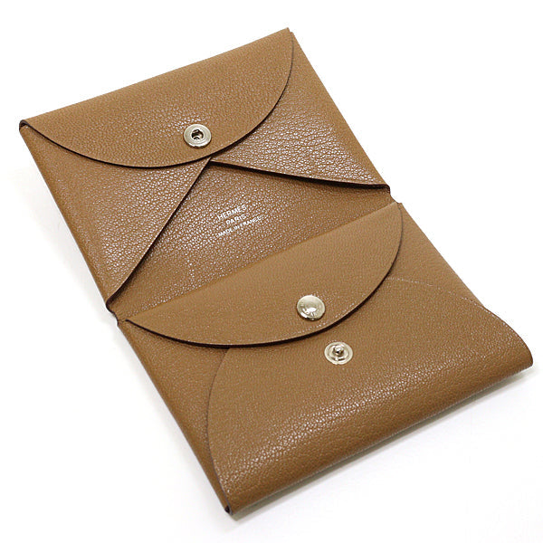 Card Case Epsom Calvi Duo Handbag Gold Travel Bag
