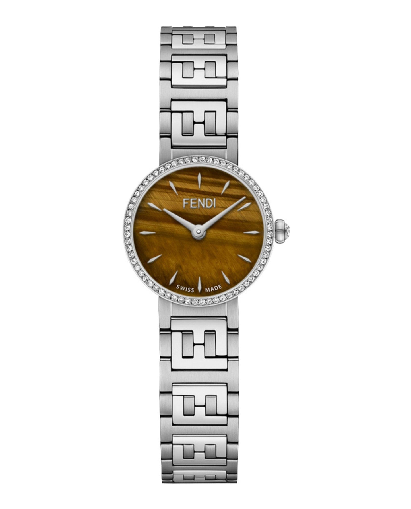 Fendi Jewelry Womens Stainless Steel 19mm Bracelet Fashion Watch Silver Bracelet Fashion Watch
