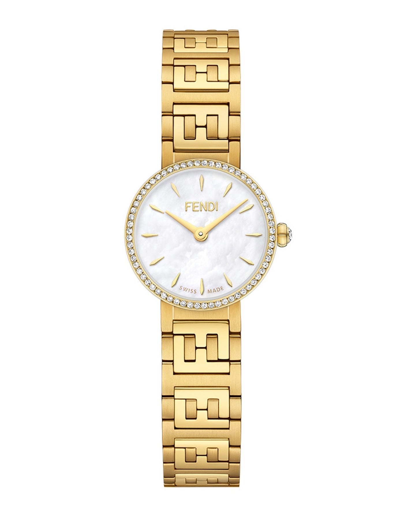 Fendi Jewelry Womens 19mm Bracelet Fashion Watch Gold