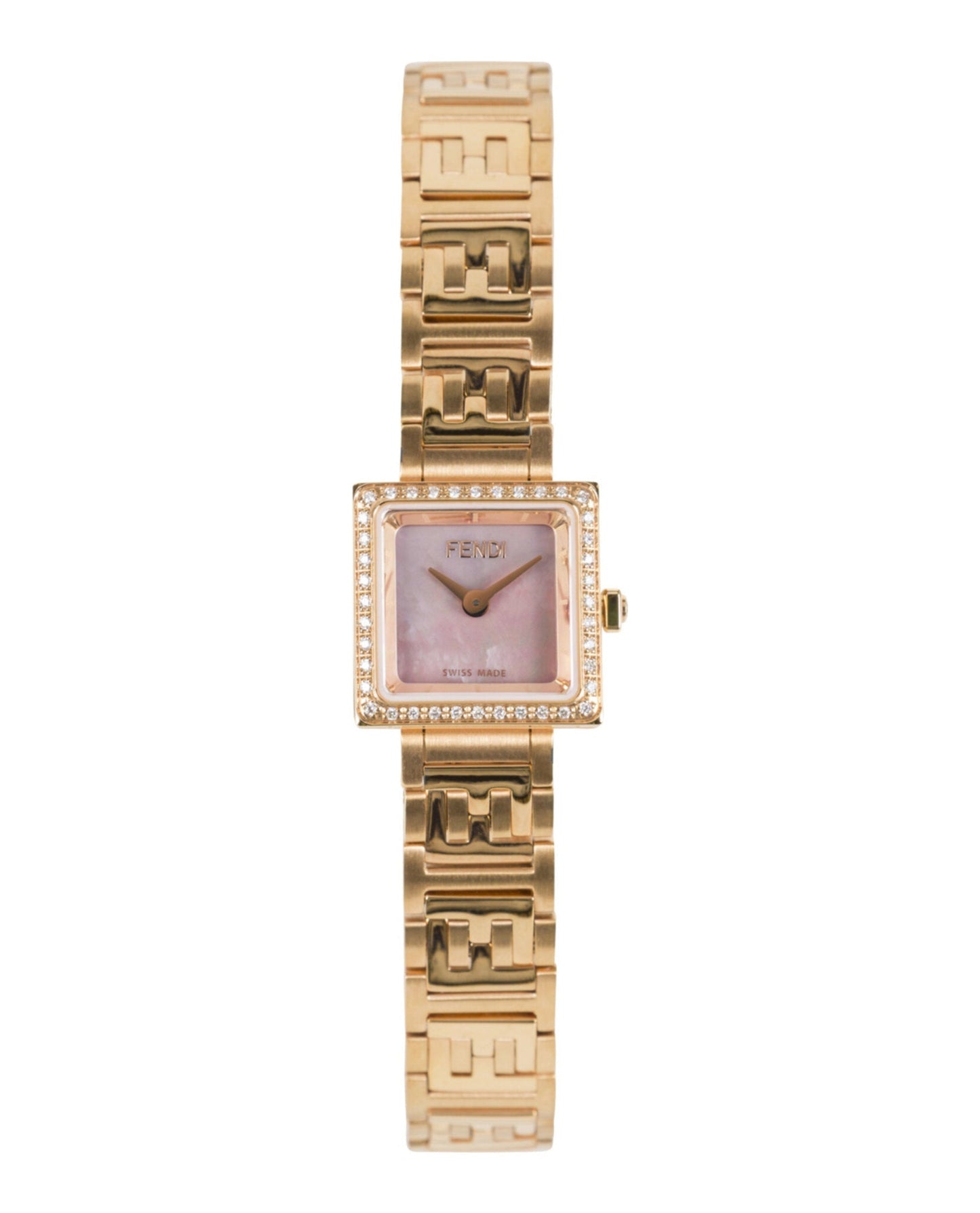 Fendi Jewelry Womens Rose 16mm Bracelet Fashion Watch Gold