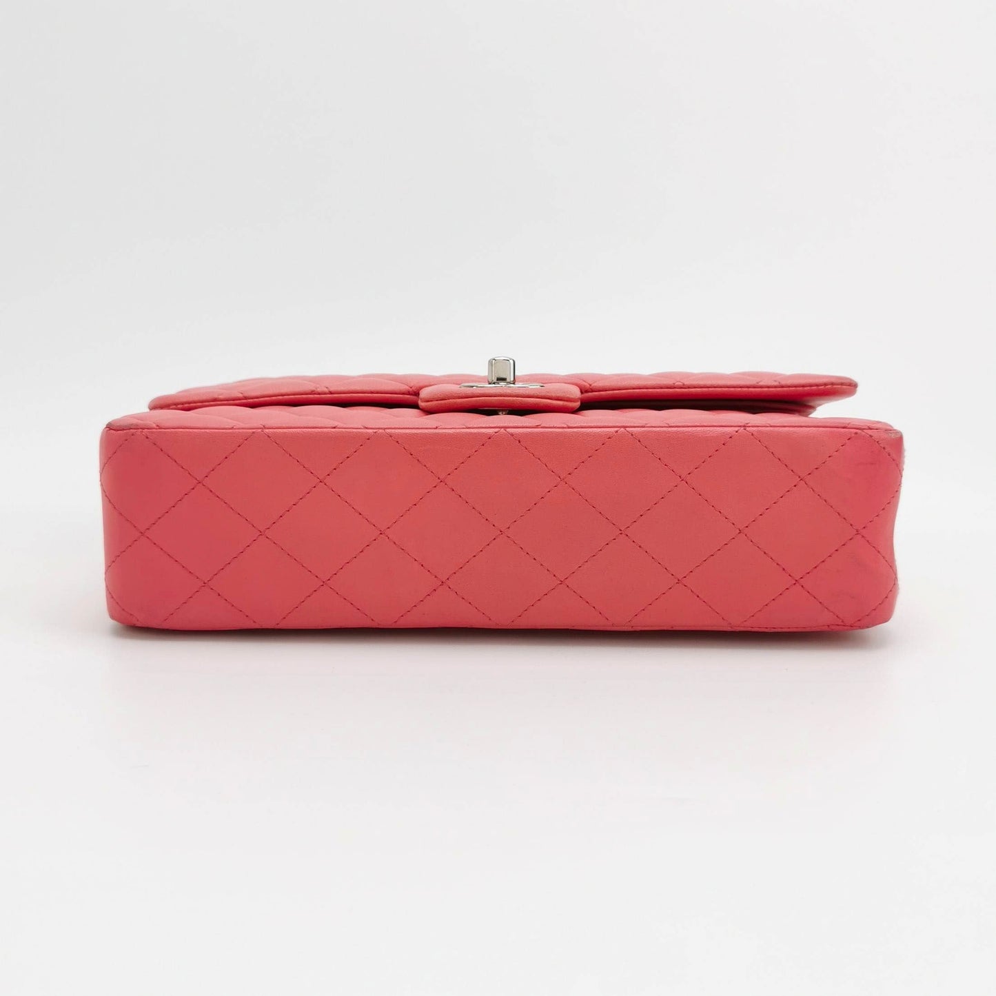 Chanel Timeless Classic Flap Lambskin Hardware Pink Gold Leather Handbag