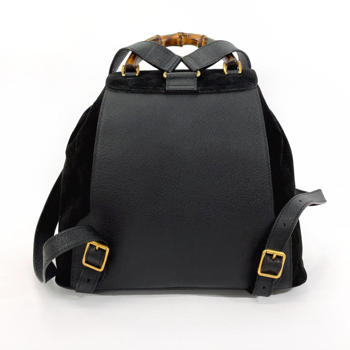 Gucci Backpack 003ã» , Bamboo Leather Suede Black