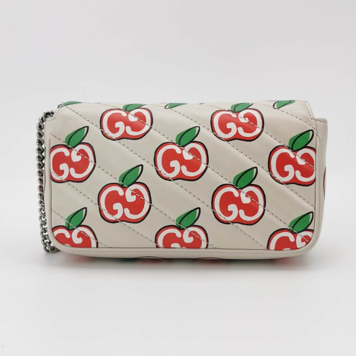 Gucci Marmont Super Flap Bag Valentine Special Apple Leather Mini Travel Bag