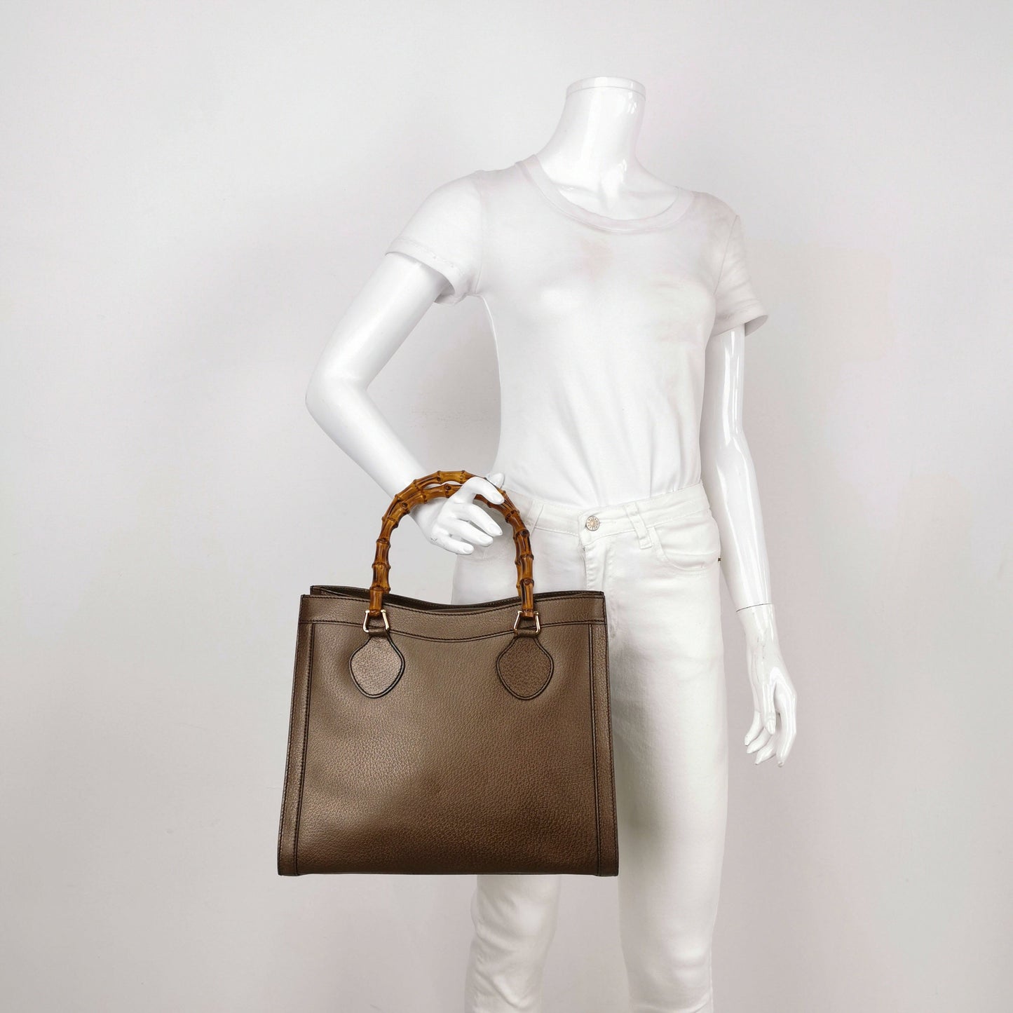 Gucci Diana Top Handles Leather Calfskin Large Tote Bag