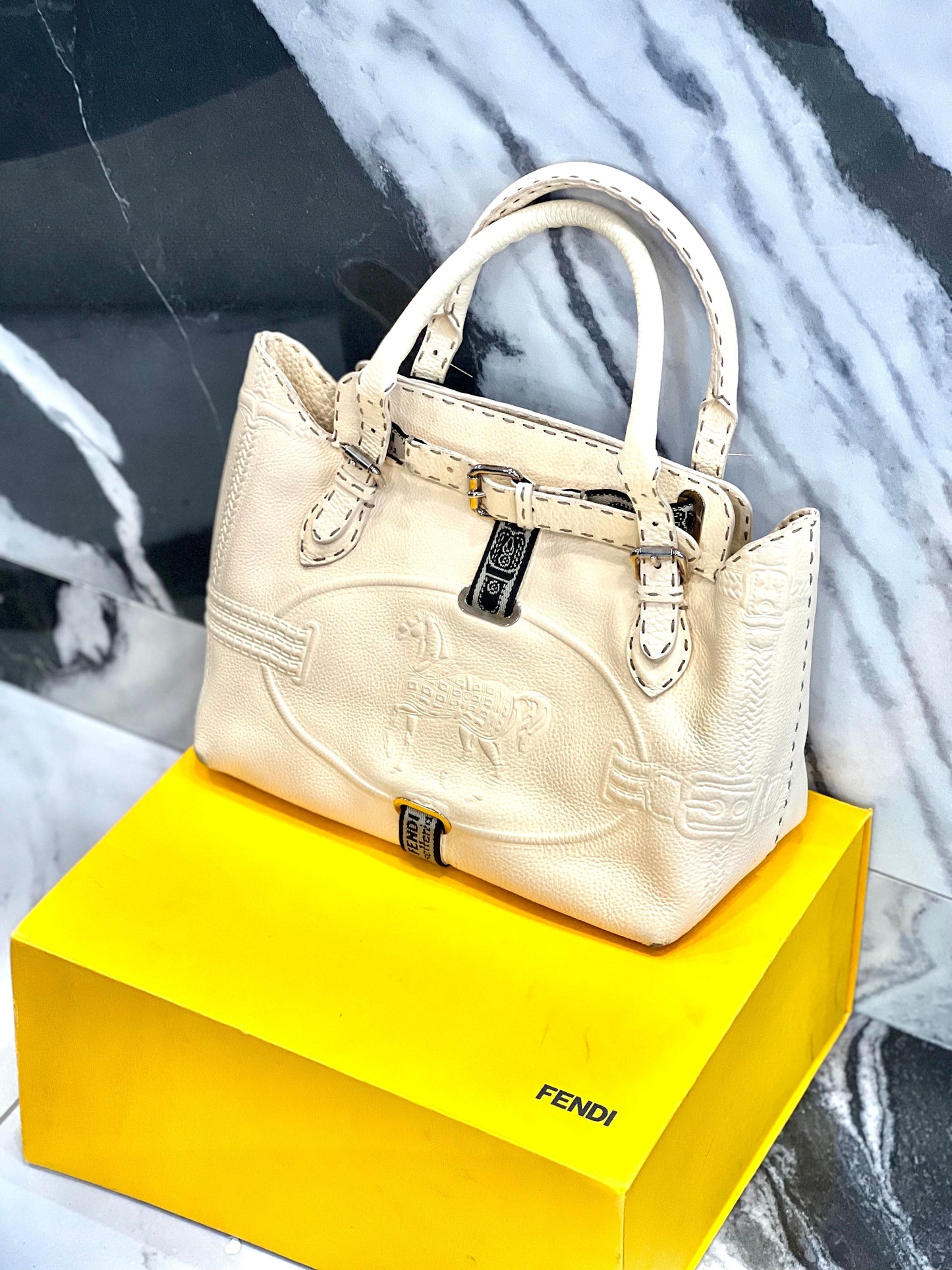 Fendi Villa Tote Bag Leather
