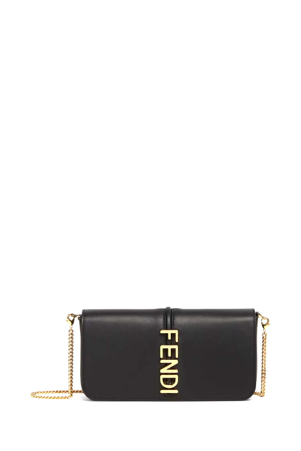 Fendi Shoulder Bag graphy Wallet On Black Chain