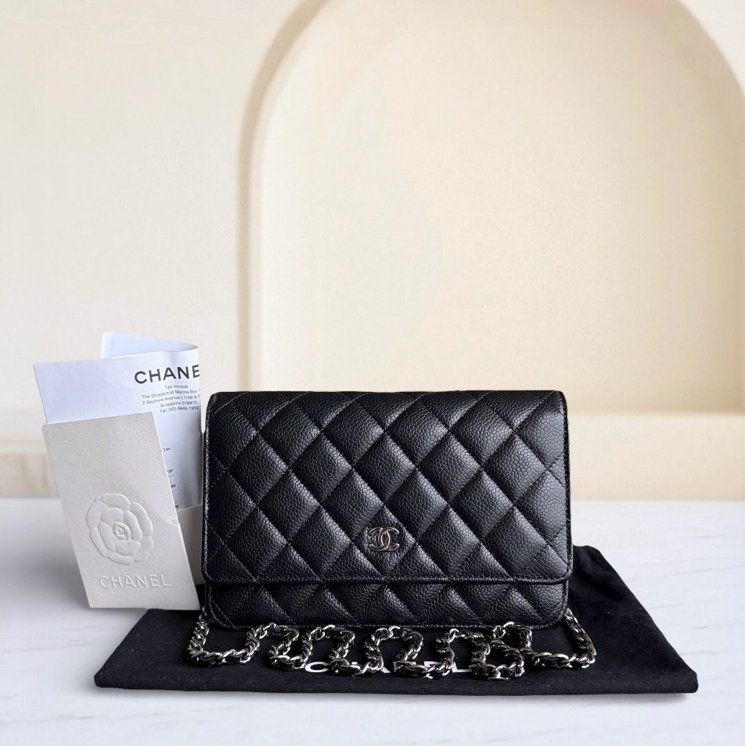 Chanel WOC - Bag Wallet On Chain Caviar Quilted Black Handbag