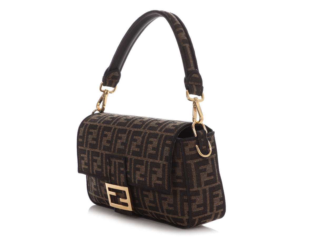 Fendi Jacquard Baguette Crossbody Bag Medium Shoulder Bag