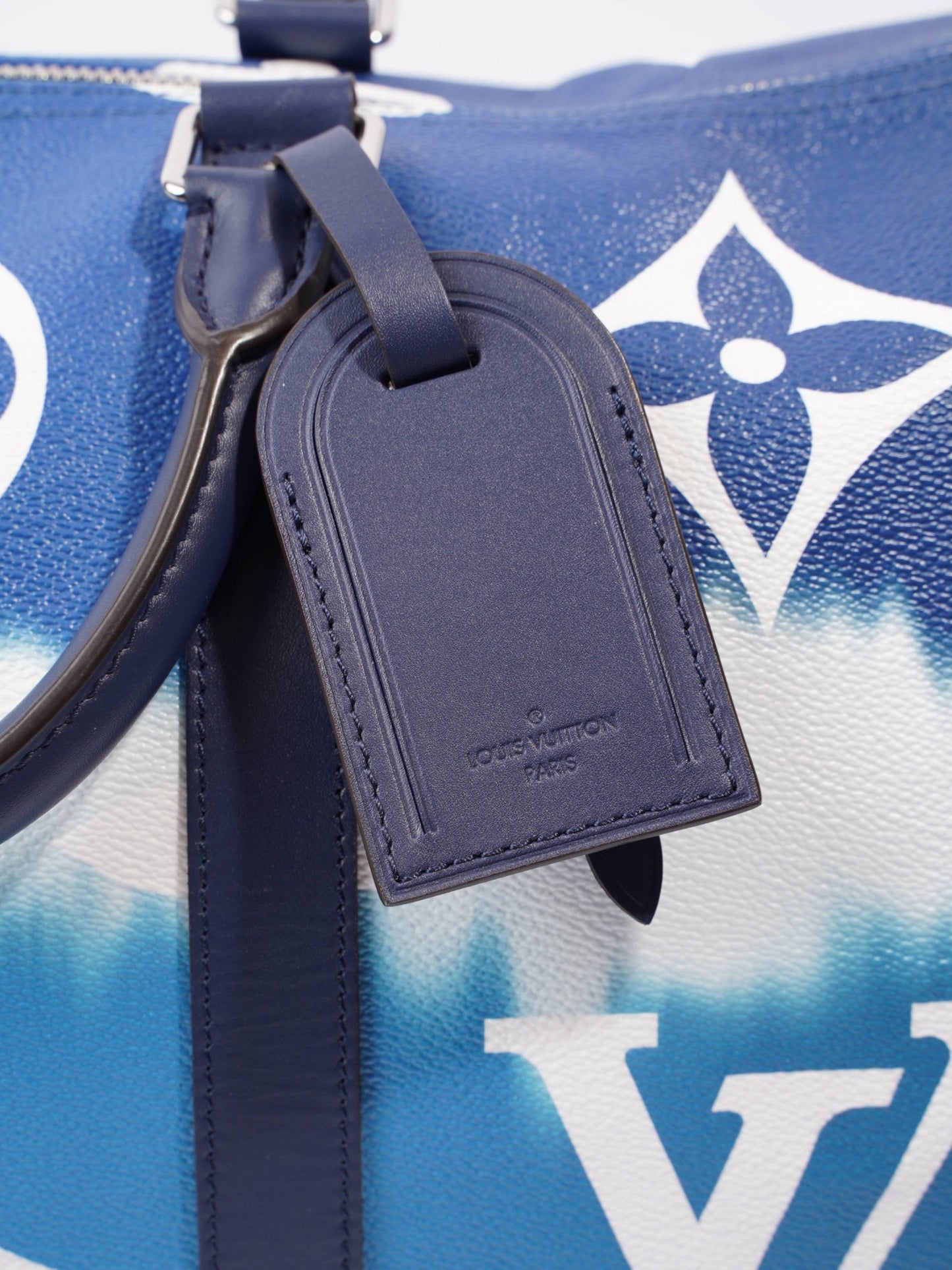 Louis Vuitton Keepall Bandouliere Escale 50 Coated Monogram Canvas Coated Canvas White Apparel