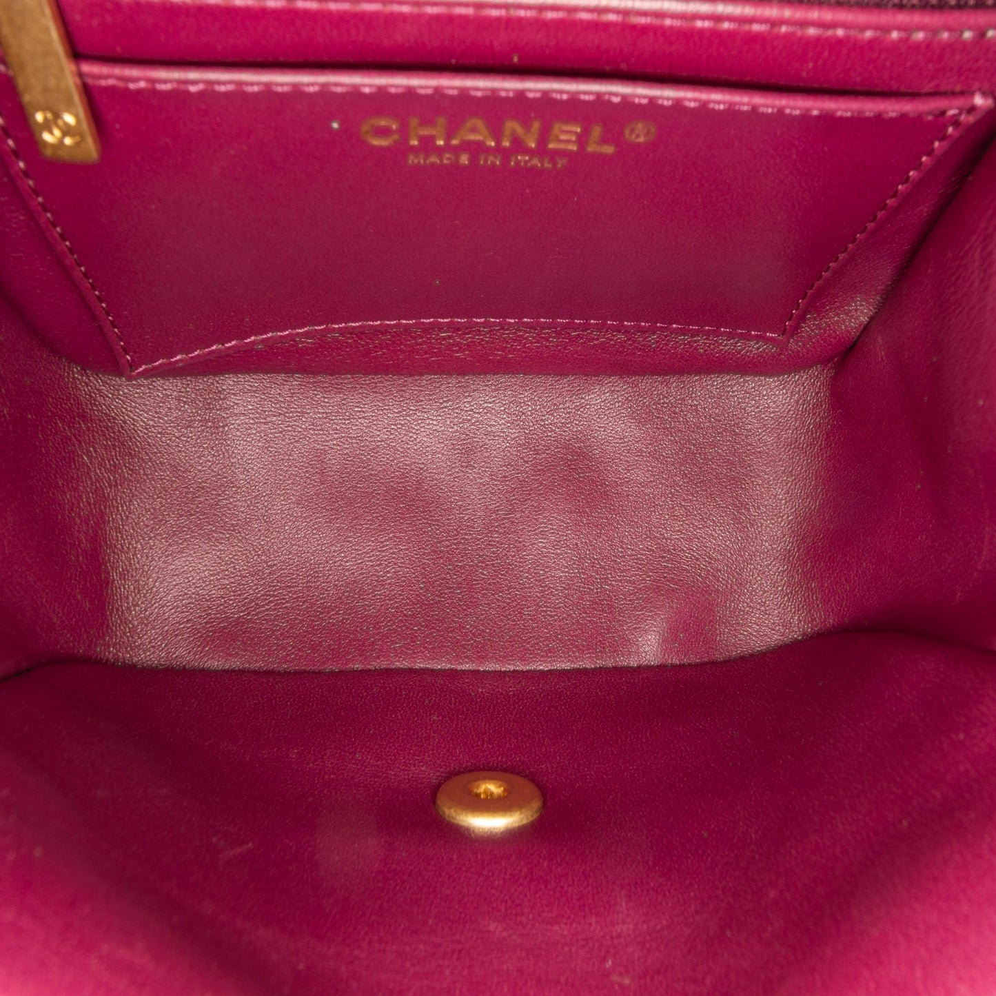 Purple Chanel Mini Quilted Lambskin Single Flap Crossbody Bag
