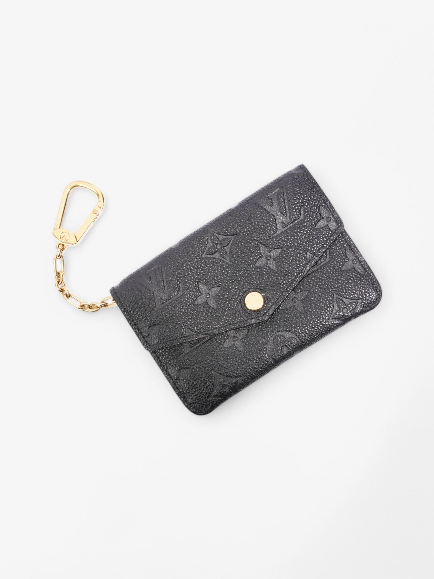 Louis Vuitton Coin Purse Leather Black Key Chain
