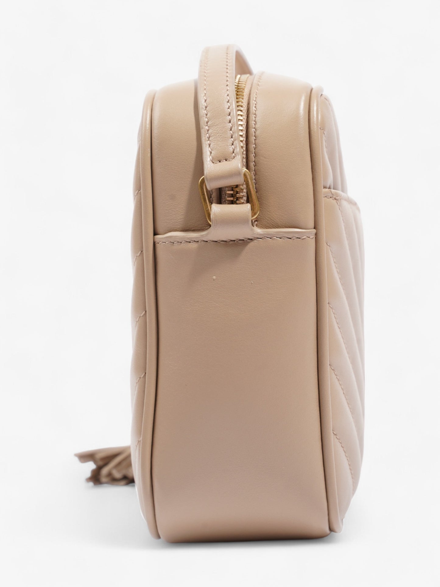 YSL Saint Laurent Lou Camera Crossbody Bag Leather Beige