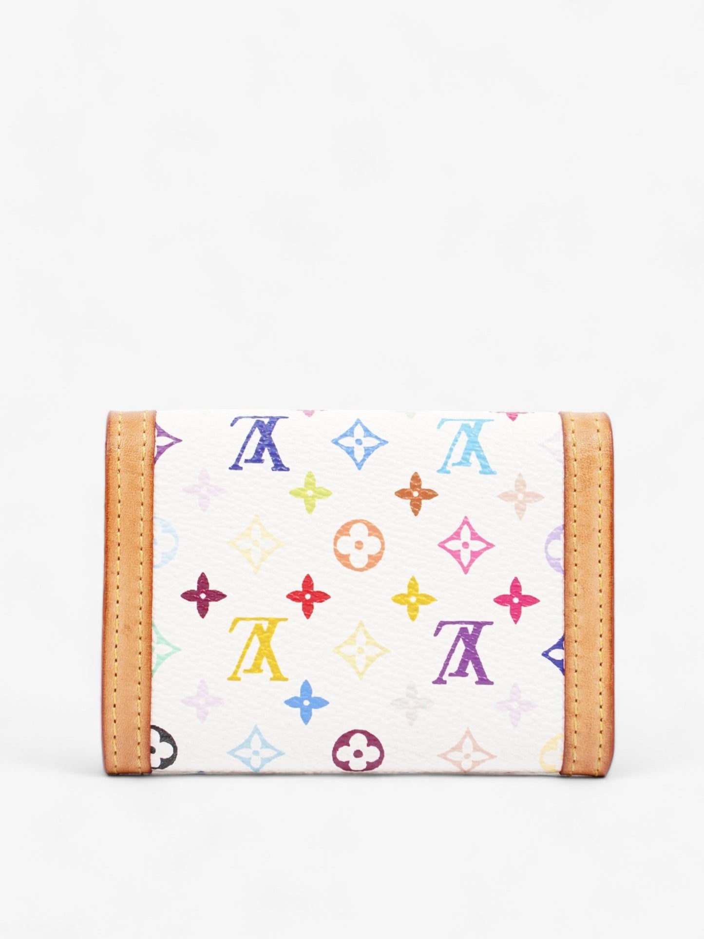 Louis Vuitton Murakami Multicoloured Monogram Leather White Wallet Case