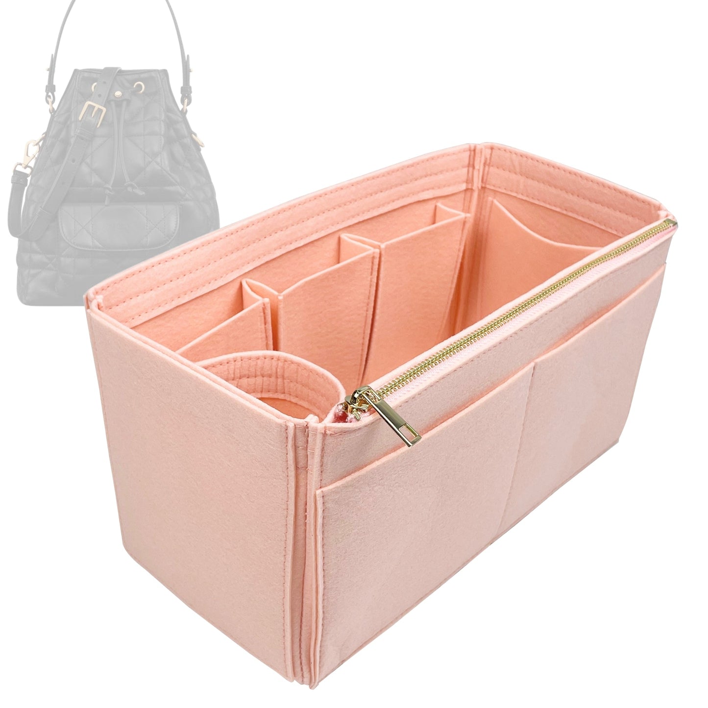 Dior Bag Organizer for Caro , Bag Insert Felt, Small Bucket Bucket Bag