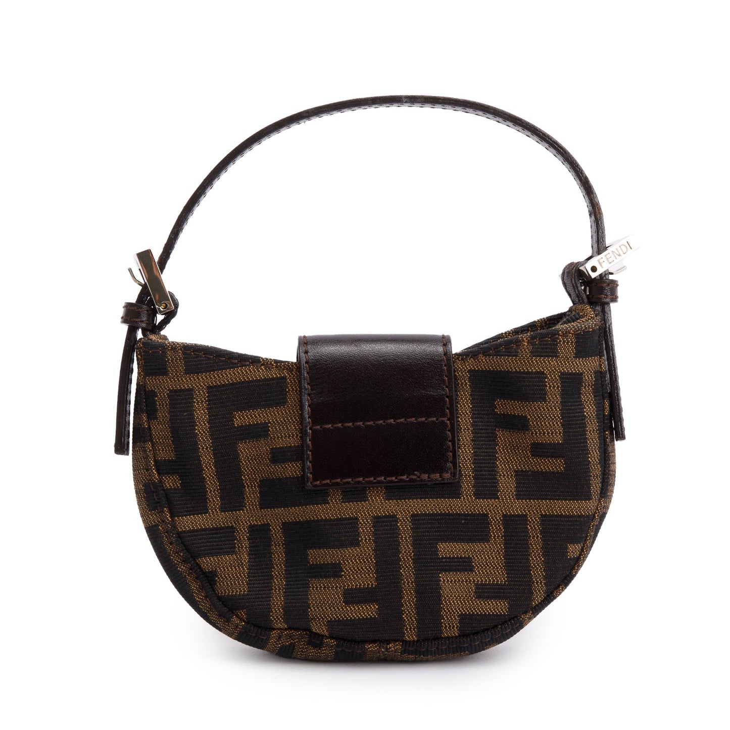 Fendi Ff Zucca Micro Baguette Hobo Brown Travel Bag