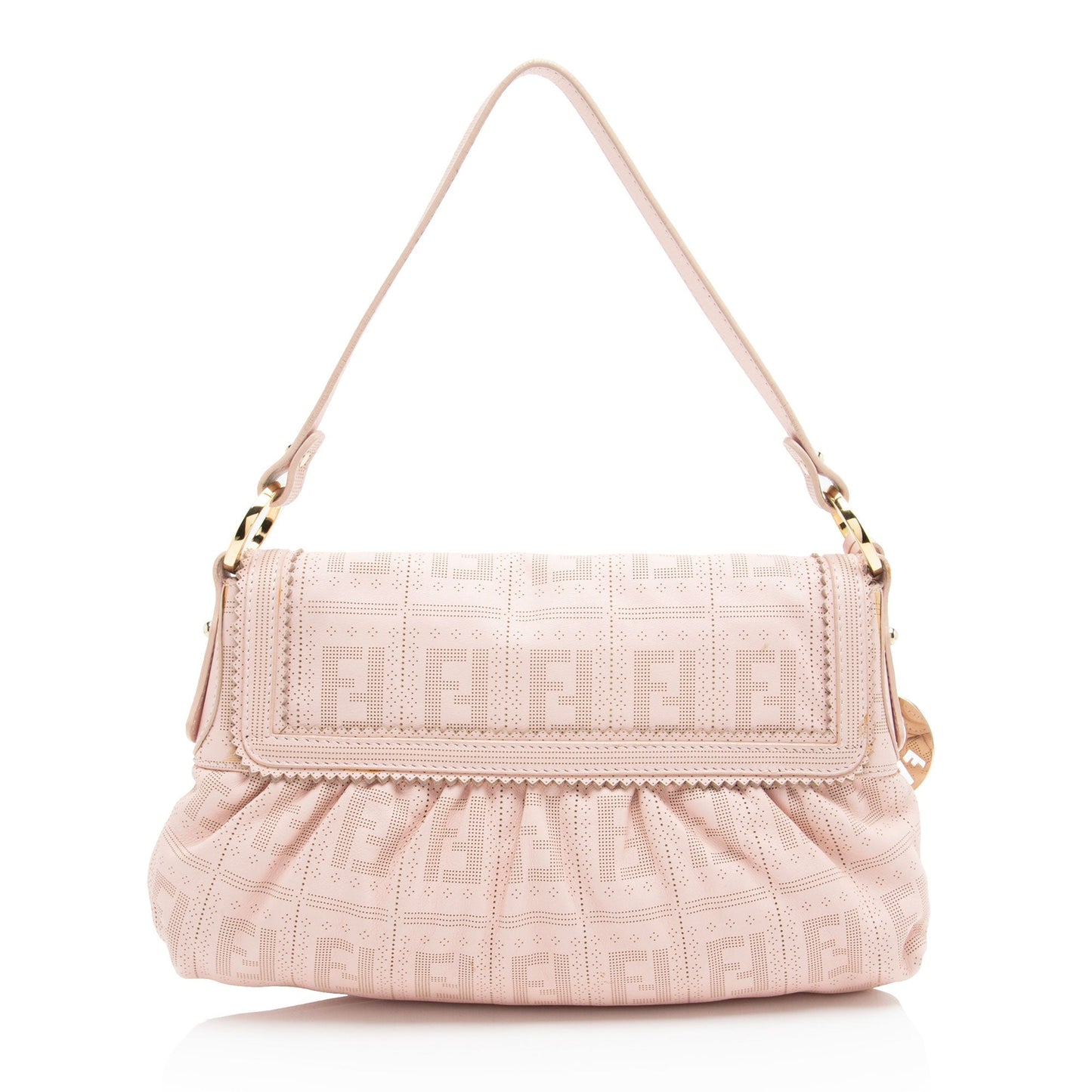 Fendi Perforated Ff Calfskin Chef Bag Small Shoulder Bag